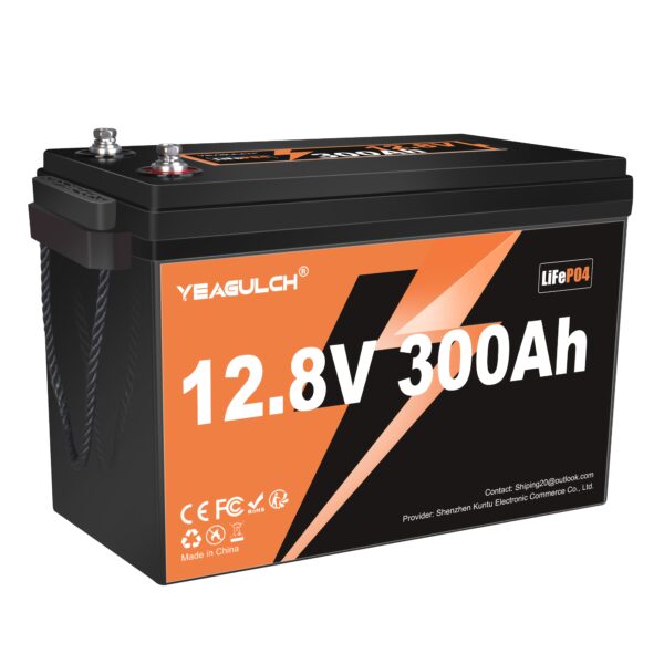 12.8V 300AH 1/2pcs Li-FePO4 Battery, Built-in BMS, High Power Output, Up to 15, 000 Cycles, Mobile Power Supply, Ideal for RV, Marine, Traction Motors And Solar Off-grid Systems