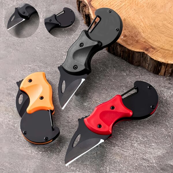 1/3pcs Mini Folding Knife Keychain Pendant Gift Knife Portable High Hardness Multi Functional Knife Button Backpack Camping, Father'S Day Gift
