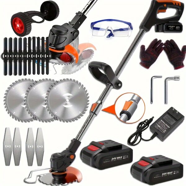 Cordless Lithium Battery Handheld Lawn Mower - Portable, Multifunctional, And Effortless Cutting For Small To Medium-Sized Lawns And Gardens - Perfect Gift For Household Use, Halloween, And Christmas