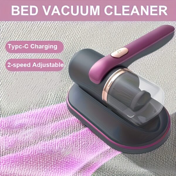 1pc Bed Vacuum Cleaner, Super Suction UV Lamp, Dual-purpose Wet And Dry Cleaning Filter For Deep Cleaning, Handheld Vacuum Cleaner, Mattress Vacuum Cordless, Effective Cleaning Of Beds, Sofas, Pet Hair Accessories