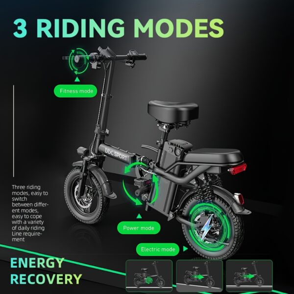 79a7e315-bb5a-44e5-bf72-ee2a2ddabaee.jpg Effortless Daily Rides: 32 Miles Long-Range, 20MPH High-Speed, 700W Peak Motor, M1 960Wh Electric Bike For Adults, 48V20Ah Removable Battery, 11 Full Suspension, 14'' Tire, Dual Disc Brakes, 3-step Folding, Pedal Assist 45 Miles, Commute E-bike
