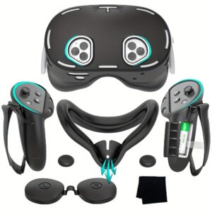 7ad83d46-f270-4408-86f9-a4da4856cf2a.jpg High-Quality VR Accessories for Meta Quest 3S, Soft and Comfortable Silicone Protective Case 8pcs Set, Dual-Color Design Silicone Host Cover + Sweatproof Face Mask + Scratch-Resistant Lens Cover + Anti-Slip Texture Handle Protector + Lens Cloth, Soft and Comfortable Sweatproof Anti-Fall VR Virtual Reality Accessories Game Accessories, Halloween/Christmas/Birthday Gift Holiday Present, etc, Vr Accessories