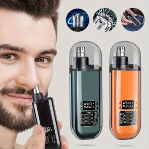 7b72a1da979a4731858677657e152380-goods.jpeg 1pc Portable Electric Nose & Ear Hair Trimmer for Men & Women - USB Rechargeable with 500mAh Lithium Battery, Fast Charging via Computer & Car USB, Compact Durable Plastic Design, Efficient Personal Care Tool, Ideal Gift, Nose Hair Trimmer