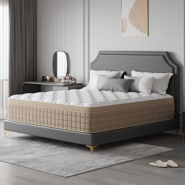 Luxury Mattress 10"12"14" Twin Full Queen King Size Gel Memory Foam Pocket Spring Hydird Mattress In A Box Medium Firm