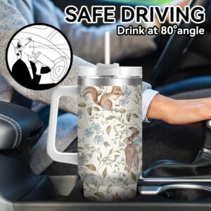 7d28701c-0317-454b-84e6-4cd3fefb70b1.jpg 1Pc40Oz Large Capacity Tumbler, Fresh And Stylish. Animal Print Water Cup, Portable - Hand Washable, Easy to Clean. Stainless Steel Cooler Cup with Straw And Straw Brush. Birthday Gift, Gift Cup