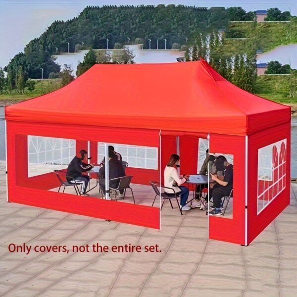 10-person transparent Oxford fabric, folding outdoor cover cloth, 177.17 x 78.74inch lightweight all-season shelter, suitable for picnics, social gatherings, festivals, camping tent, simple tent design, durable tent fabric