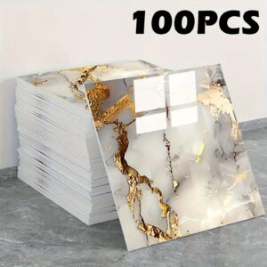 7eaf735a896c4dcd9959974dbad5df20-goods.jpeg 50/100pcs Marble Self-Adhesive Vinyl Backdrop Tiles - Waterproof PVC Wall Panels, Easy Peel & Stick, Reusable Modern Decor for Bathroom, Kitchen, Living Room - Ideal for TV Backdrop, Bathroom Wallpaper, Contemporary Decor, Easyclean Surface
