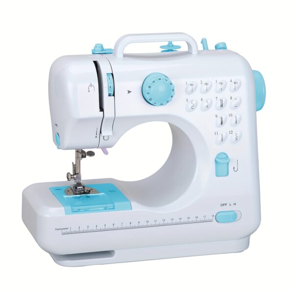 Sewing Machine Mini Portable Electric Portable Household Overlock 12 Built-in Stitches With Foot Pedal For Amateurs Beginners Embroidery Safety
