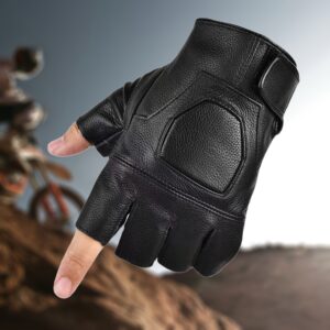 7f3ba58c-ad36-4bbe-bd11-1925fe5a3564.jpg 1 Pair Pure Sheep Leather Half-Finger Driving Gloves - Thickened Palm & Closure, Lightweight Durable Design with Deer Pattern, Spring Summer Outdoor Gloves for Men, Father'S Day Gift, Camping & Casual Wear, Camping Gear, Stylish Glove Design, Highquality Craftsmanship, Motorcycle Glove Men, Motorcycle Glove F, Motorcycle Glove, Motorbike Glove, Glove Men, Glove For Driving Car, Winter Gloves Men