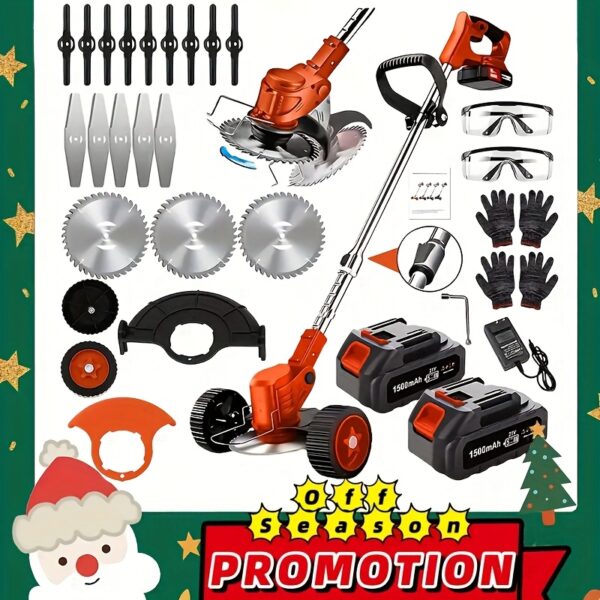 804f92ff-e1c2-4ed6-87ab-83d55fec0583.jpg Portable Home Cordless Electric Lawn Mower, Yard Weeder/Cordless Lawn Mower with 3 Blade Sizes And Two High-Capacity Lithium-ion Batteries, Strong Power, Lots Of Freebies, Suitable for Lawn, Yard Garden, Gift for Father, Husband, Halloween Gift, Brushless Lawn Mower, Cordless Lawn Mower with Battery Pack, Grass Machine, Electric Lawn Mower Cordless, Lawn Mower Gas Powered, Yard Maintenance, Garden Tool, Ergonomic Handle, Lightweight Mower, Brushless Motor, Battery