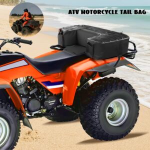 [HOEDP] All-terrain vehicle storage bag with cover and upgraded zipper kit motorcycle rear seat storage bag padded luggage bag
