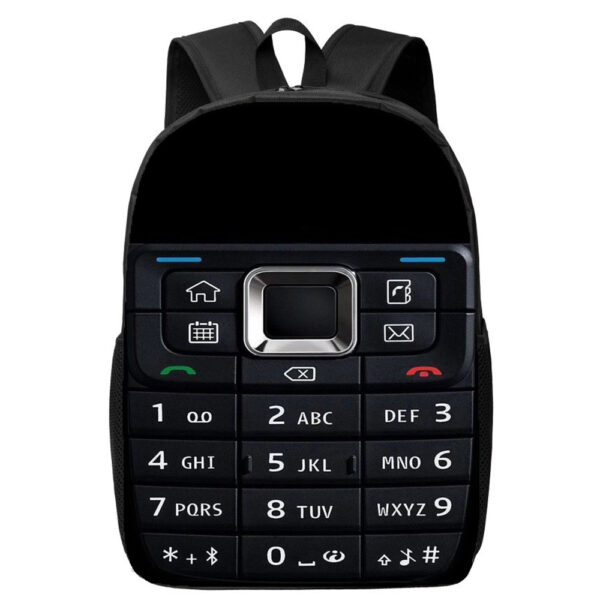 [DUOQLIAN Convertible Backpack] DUOQLIAN Unisex Convertible Backpack | Phone Keypad Design, Adjustable Straps, Large Capacity, Lightweight & Durable Polyester Lining for Travel, School, Work - Black