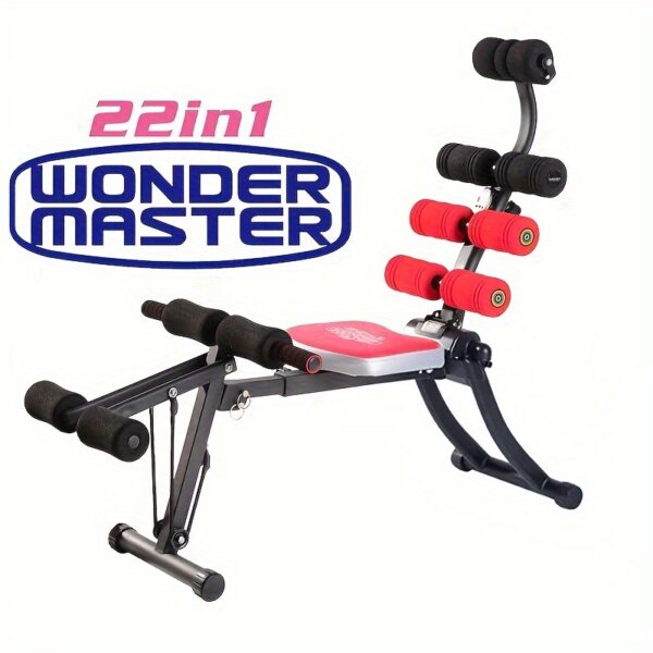 Ab Workout Equipment, Core Strength Trainer Ab Crunch Machine With Resistance Band Whole Body Exercise Equipment, Home Gym Fitness Equipment For Body Shaping, Christmas Gift, Without Battery