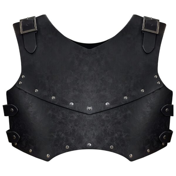 Medieval Faux Leather Chest Armor, Retro Mercenary Knight Archer Body Armor, Adjustable Vest Armour For Faire