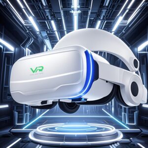 Home Theater VR Headset Giant 3D Screen Immersive Movie Experience *600-Degree Myopia VR Glasses Auto IPD Adjustment No Extra Glasses Budget Wireless VR Headset Entry-Level Gaming & Movie Kit High Refresh Rate