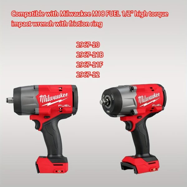 M18 FUEL™ 1/2" High Torque Impact Wrench 49-16-2967 Protective Boot, Featuring a Friction Ring Protective Boot, Designed to Work with The Milwaukee M18 FUEL™ 1/2" High Torque Impact Wrench 2967-20. (1 Pack)