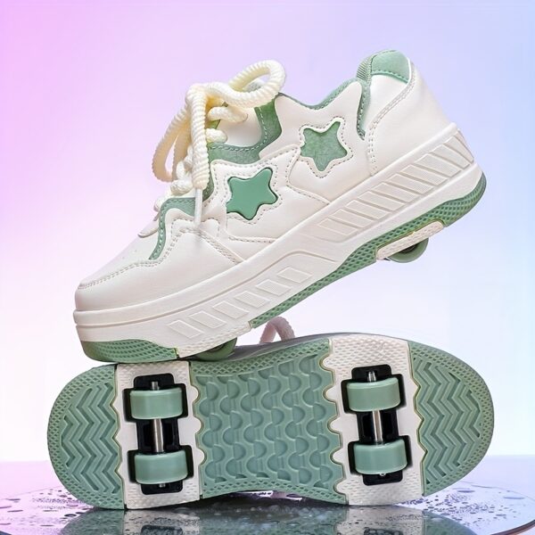 863ee2e0-3e1f-4f83-8ad7-317b4d7b8741.jpg Fashion Limited Edition Star Rampage Shoes, Skateboarding Sneakers for Teens Streetwear with Adjustable Wheels, Skating Shoes, Rollerskate Shoes, Roller Skates Shoes, Roller Skating Shoes, Outdoor Sports Footwear, Stylish Streetwear Shoes, Sporty Shoes, Wearresistant Sole, Breathable Fabric Lining, Skateboarding Footwear, Skate Shoes, Youth Streetwear, for Teenager