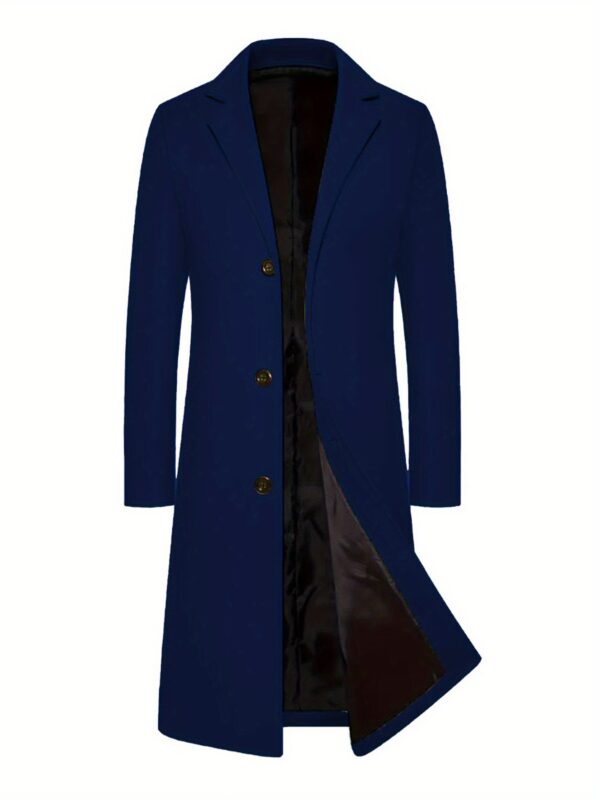 86717570a3034ca5b8f5397aea721857-goods.jpeg Spring And Autumn Young Men'S Korean Version Of The Fashion Mid-Length Single-Breasted Lapel Slim Windbreaker Jacket