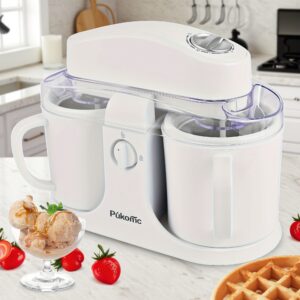 Home Ice Cream 1QT Perfect for Making Homemade Ice Cream, Smoothies And Frozen Yogurt, Detachable Design for Easy Cleaning, Party, Summer Essentials!