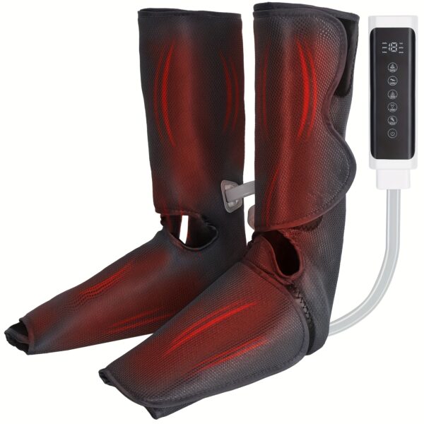 3-in-1 Full Leg Massager with Thermal, Air Compression & Stimulation - Heavy-Duty Plastic Construction, Calf & Thigh Boots with & Control for Home/ - Ideal for Muscle,3 Post-Surgery - Breathable Gray Leg Massager with Air Compression, Thermal Pressure & Manual/ Modes, Leg Massager With Heat And Compression, Foot Massage, Air Compression Leg Massager, Foot And Leg Massager Machine, Massager Legs, Feet Massage Machine, Foot And Calf Massager, Leg And Foot Massager,
