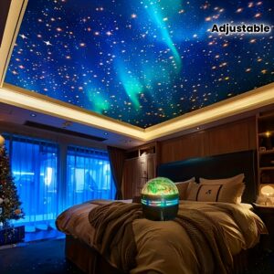 Aurora Borealis Starry Sky Projector, LED Star Projector Night Light with Remote, Galaxy Star Projector with 7 Lighting Effects, Bedroom Night Light Projector for Camping, Holiday Party, Wedding Decoration, Home Decoration, Bedroom Decor, Camping Accessory, Ambient Lighting, Decorative Light, Remote Control, Adjustable Brightness, Aurora Borealis Projector, Home Decorators, Party Hosts