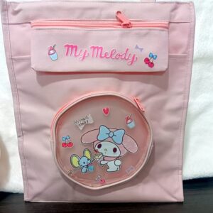 8a1d8ff9-8c9e-4a36-ab3d-d66073d5373f.jpg Sanrio Official Kuromi Handbag for s - Cute Pastel Pink Bag with Multiple Compartments, Durable Tote for, College, Daily Use & Sanrio Fans, Casual Accessory, Playful Character Design, Quality Craftsmanship
