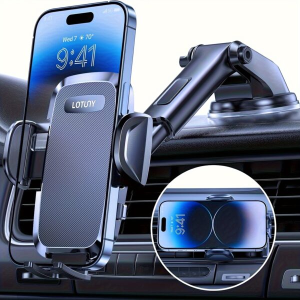 8a1f087f-fcb5-4c8f-a358-fe2cc04680a5.jpg LOTUNY Car Phone Holder, Universal Hands-Free Phone Holders for Your Car, 3-in-1 Phone Mount for CarAir Vent Compatible with for iphone for samsung Google and All 4" to 7, 2" Phones