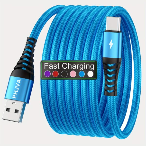 [Fast Charging USB-C Cable] Fast Charging USB-C Cable, 3.3ft/6.6ft/9.9ft Braided, Suitable for Samsung Xiaomi Redmi Oppo Oneplus And More Smartphones