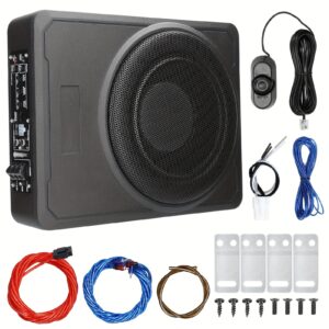 Car Audio Upgrade Package: 4-channel Amplifier + 10-inch Subwoofer, 5800W Channel Amplifier + 600W Pure Subwoofer, Aluminum Body With Ultra-thin Design, Suitable For Cars, Trucks, And RVs, Without Battery