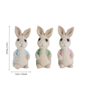 8b761741a0474484ba928746645af1e1-goods.jpeg 3pcs Resin Bunny Figurines, Handcrafted Cartoon Rabbit Collectibles, No Electricity Needed, for Easter Home & Holiday Decor, Window Sill Display