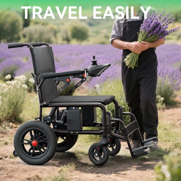 8bc5d60c-9580-4d96-9ef4-729ec4417f49.jpg Safe, Comfortable, And Long-lasting! Elderly Adult Foldable Electric Wheelchair with Electromagnetic Braking System, Stable Parking, Heart Filling Tire, Suitable for Various Road Surfaces, 15 Kilometers+220 Pounds Load Bearing, Worry Free Travel