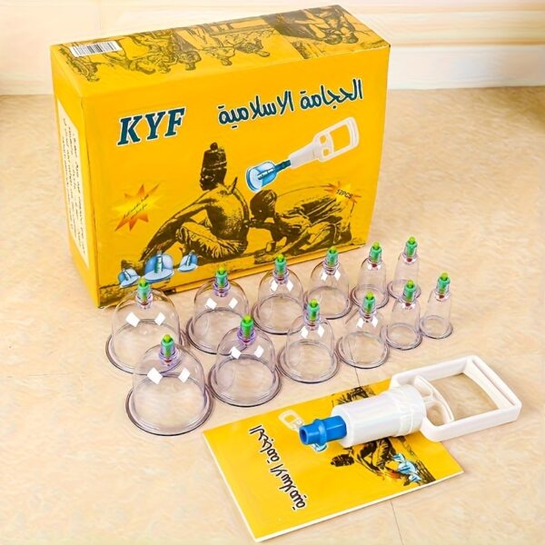 [12pcs Vacuum Cupper] 12pcs Professional Grade Plastic Vacuum Cupper | Multi-size Massage Suction Cup Set for Whole Body Care and Muscle Relaxation | Portable Household Care Set with Storage Box