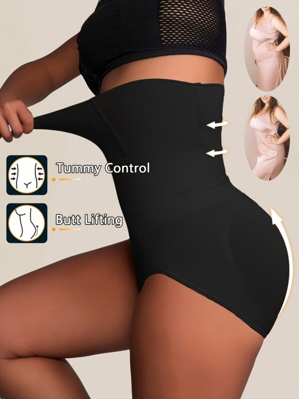 High-Waist Postpartum Shaping Shorts-Seamless Tummy-Control Panties with 3D Contour Cut, Anti-Slip V-Waistline & Breathable Nylon Blend for Stomach Support & Butt Lift, Soft Lining Gusset, Non-Roll Edges