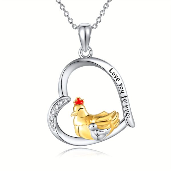 Hen Necklace 925 Sterling Silver Hen Pendant Jewelry Gifts For Women
