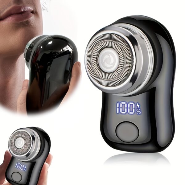 Men's electric shaver, USB charging, digital display function, compact and portable, suitable for business trips, a holiday gift for men