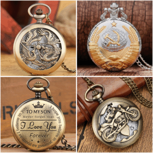 2pcs Vintage Zinc Alloy Pocket Watches - Cute Small Size Animal & Skull Designs, Quartz Movement, Durable Zinc Alloy Case & Chain, Birthday Christmas Gift for Women, Family & Friends