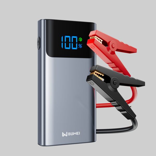 Vehicle Accessory Compact Design Portable Car Jump Starter 3000A Peak Power, 12V For Gas/Diesel EnginesUSB Input/Output, Digital Tire Inflator, Red, Insulated Material, FastCharging, Car Accessories Tools