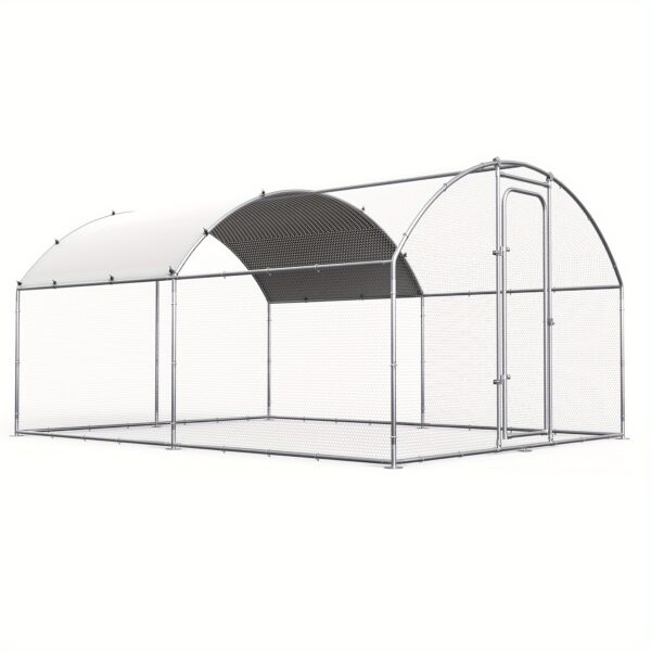Chicken Coop Metal Large Chicken Run For Yard Chicken Pen Outdoor Heavy Duty Poultry Cage With Waterproof And Anti-Ultraviolet Cover For Outdoor Farm Use
