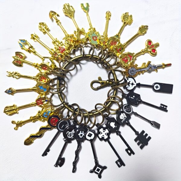 Zodiac Keychain Set: 12 Astrological Keys with Charm, Magician Lucy Star Spirit Summoning, Zinc Alloy, Art & Crafts, Collectible
