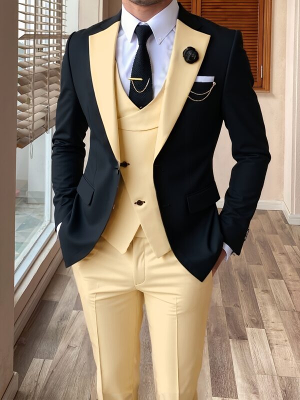 Men's 3pcs Suit Formal Wedding Party Events Vintage Western Suit Casual Business Workwear Suit 34S 36S 38S 40R 42R 11.62gal 12.15gal