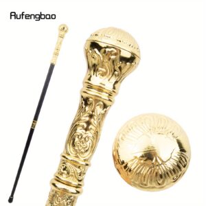 Golden Luxury Round Handle Fashion Stick for Party Decorative Cane Elegant Crosier Knob Stick 36.61inch, For Cosplay & Party