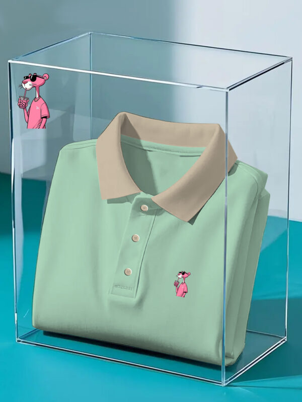 90a7775784de43938cd0bfaee334aa9a-goods.jpeg FE3817 Men's Pink Panther Graphic Shirt - Breathable Stretch Fabric Button-Front Collar Shirt, All-Season Casual Office Party Wear - Ideal Gift for Men (Dark Background), Versatile Clothing, Playful Design, Durable Construction