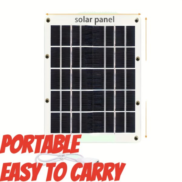 [Portable Solar Charger] Portable Solar Panel with USB Interface | 1pc Lightweight Solar Charger for Camping, Hiking & Outdoor Use, No Batteries Needed, Compatible with Smartphones, Tablets, Flashlights, Durable Compact Design, Solar Panels for Camping, Solar Power Bank Portable Charger, Solar Panel with Built In Battery, Battery for Solar Panel, Solar Light Batteries, Camping Gear, Hiking Equipment, Portable Design, Foldable Panel, Rugged Construction, Reliable Charging,