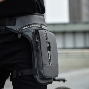 Unisex Lightweight Adjustable Waist Pack - Durable Polyester Running Belt Bag with Multiple Zipper Compartments & Padded Straps for Gym, Hiking, Outdoor Sports (Black), Running Waist Bag, Hiking Essentials, Functional Pouch, Secure Storage, Compact Pouch, Fitness Enthusiasts