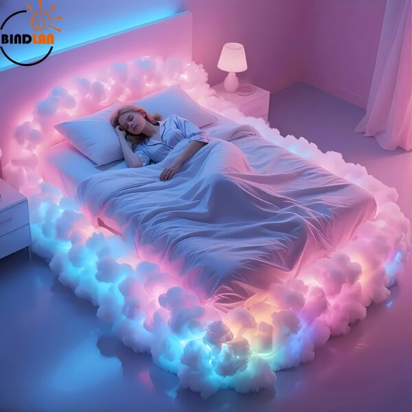 BINDLAN, 157.49in Holiday Decoration LED String Lights, Smart Cloud Design Color Changing, DIY Shaped Ambient Lighting for Bedroom, Living Room Game Room Party Night Light Effect to Create a Romantic Atmosphere, Party Lights, Home Ambiance, Artistic Lighting, Fantasy Theme, Plastic Construction, Button Control, Decorative Lights, Multicolor Lights, Home Decorators, Party Planners