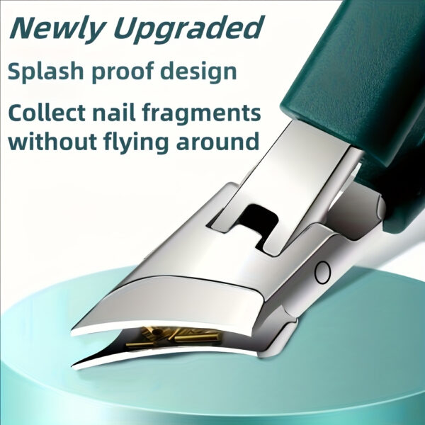 [Hypoallergenic Nail Clipper] Hypoallergenic Stainless Steel Nail Clipper - Professional Precision Trimmer with Wide Opening & Curved Blade for Thick/Hard Nails, Gentle Cuticle & Toenail Care, Ergonomic Design for Home & Salon Use