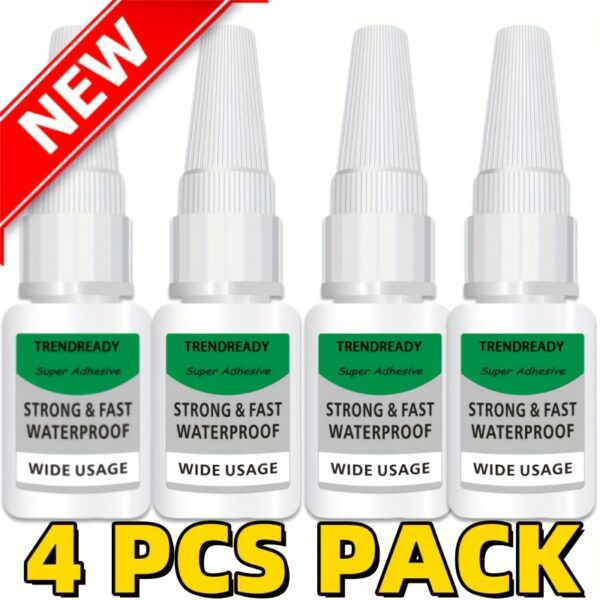 4pcs Heavy Duty Super Glue - Fast Drying Waterproof Clear Adhesive, Strong Bonding for Plastic, Metal, Wood, Leather, PVC, Ceramic, Shoes, Crafts, DIY Repairs - All-Purpose Multi-Surface Glue for Home, Office, Outdoor Use, Craft Glue Strong Hold, Strong Shoe Glue, Home Repairs, Office Supplies, Versatile Adhesive, Highstrength Adhesive, Durable Bond, Repair Adhesive, Home Repair