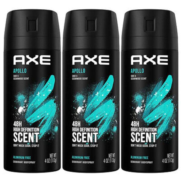 3 Pack Axe Apollo Spray 150 ml / 5 fl oz