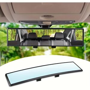 1pc Car Universal Curved Rearview Mirror, Interior Clip-type Wide-angle Rearview Mirror, Large Field Of View To Improve Visibility, Effectively Reduce Blind Spots, And Enhance Driving Safety.