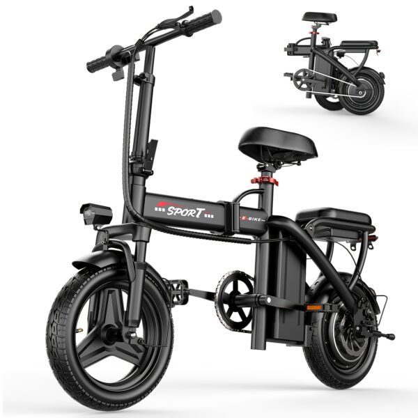 Folding Electric Bicycle, Peak Power 500 Watts, 25 Miles/ Per Hour Brushless Motor, 14-inch Tires, 48-volt 10 Ampere-hour Detachable Battery, Adult Electric Bicycle, Electric Bicycle, Suitable for Urban Commuting, Is The Best Choice for A Gift., Electric Bike for Women, Electric Bike Foldable, Electric Bike for Men, City Transportation, Portable Bike, Modern Ebike, Compact Design, Durable Construction, Highperformance Motor, Fast Ebike, Powerful